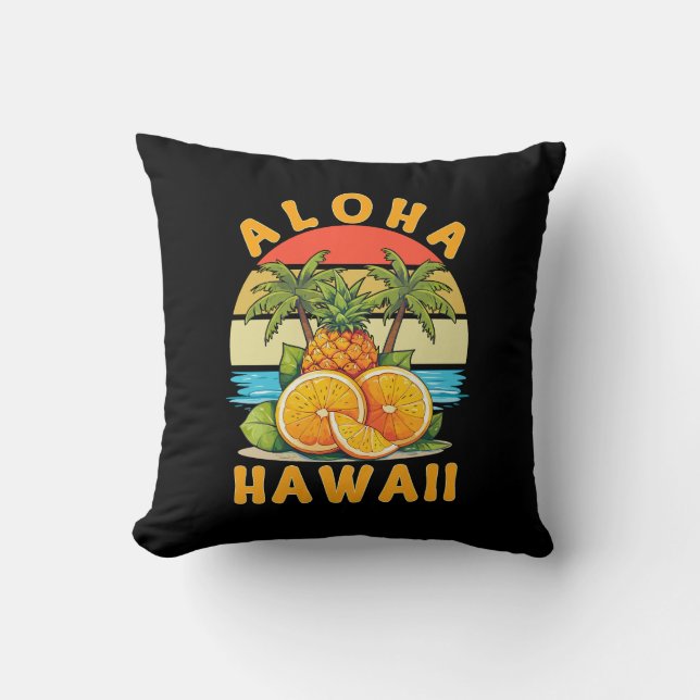 Cojín Decorativo Aloha Hawaii Pineapple (Anverso)