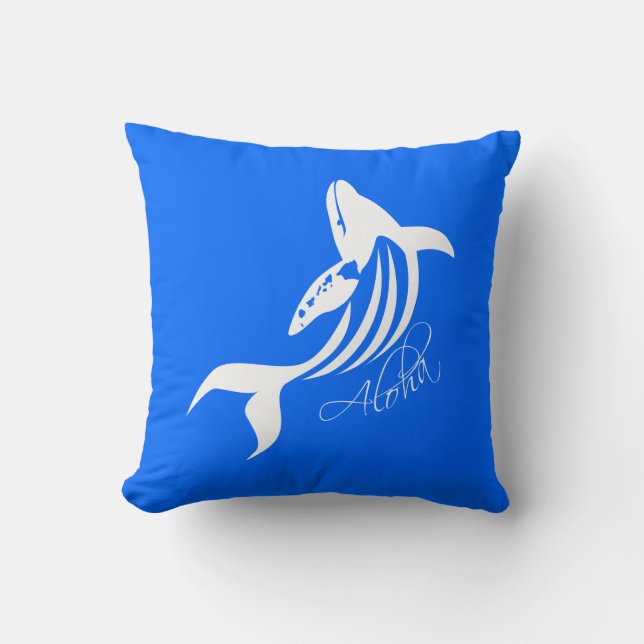 Cojín Decorativo Aloha Hawaii Whale (Anverso)