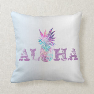 Cojín Decorativo Aloha Hawaiian Pineapple, Silver