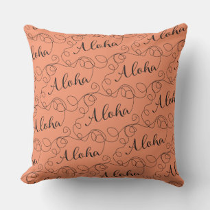 Cojín Decorativo ALOHA patrón negro transparente con LINES