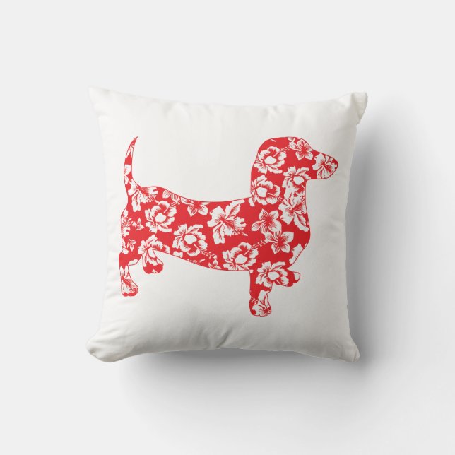 Cojín Decorativo Aloha Red Doxies (Anverso)
