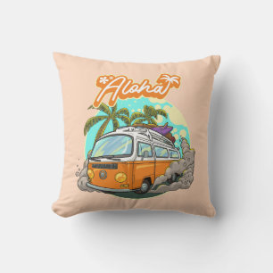 Cojín Decorativo Aloha Retro Surf Van