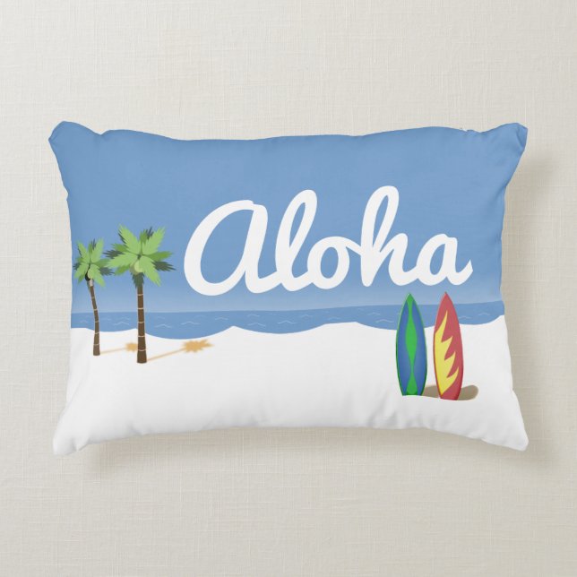 Cojín Decorativo Aloha Surf (Anverso)