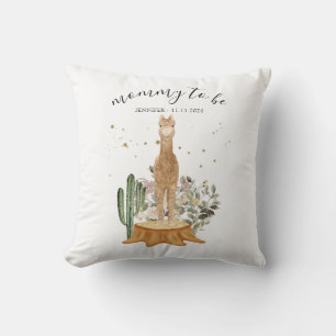 Cojín Decorativo Alpaca chic nueva mamá Futura mamá