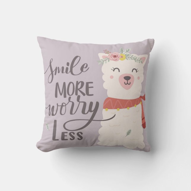 Cojín Decorativo Alpaca linda del bebé (Anverso)