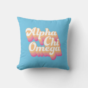 Cojín Decorativo Alpha Chi Omega   Escritura Groovy