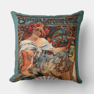 Cojín Decorativo Alphonse Mucha Biscuits Lefevre Utile Speckter Frm
