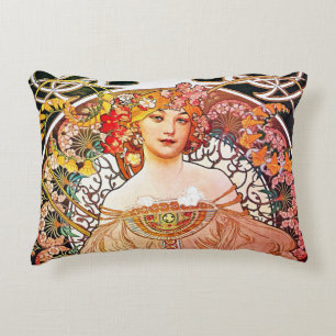 Cojín Decorativo Alphonse Mucha Daydream Floral Vintage Art Nouveau