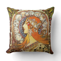 Alphonse Mucha La Plume Zodiac Art Nouveau Vintage