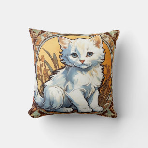 Cojín Decorativo Alphonse Mucha Style Cat