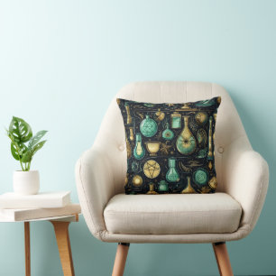 Cojín Decorativo Alquimia de oro azul