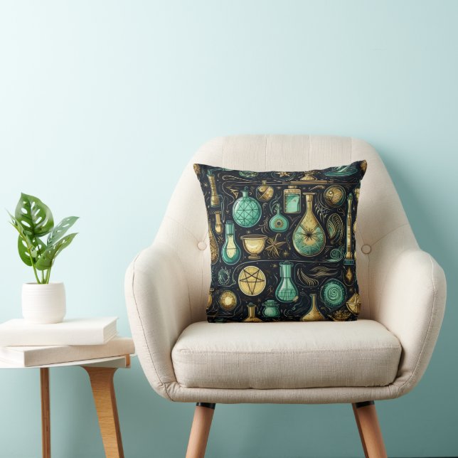 Cojín Decorativo Alquimia de oro azul (Silla)