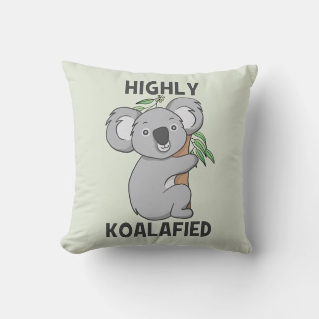 Cojín Decorativo Altamente Koalafied Koala (Anverso)