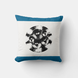 Cojín Decorativo Altavoces de música azul y negro