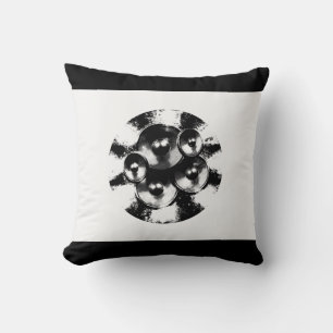 Cojín Decorativo Altavoces de música en blanco y negro