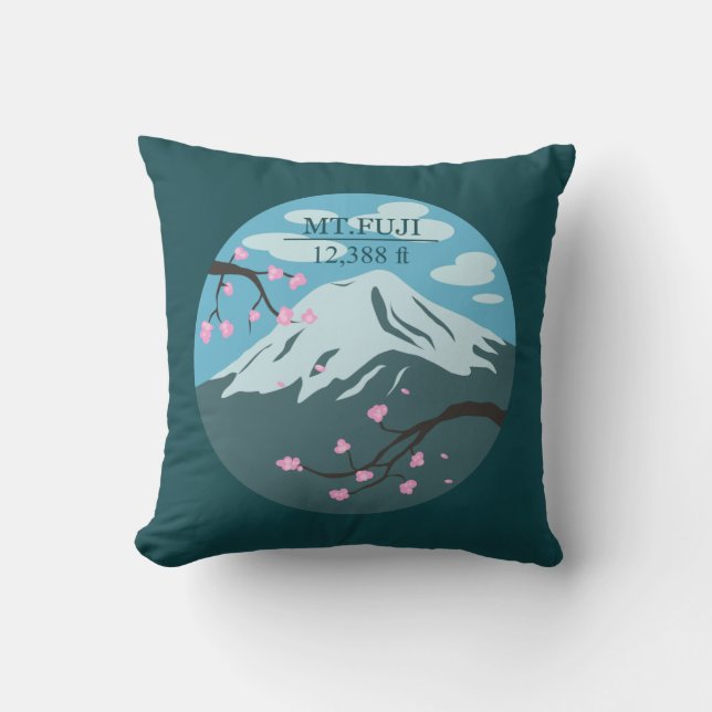 Cojín Decorativo Altitud del monte Fuji (Anverso)