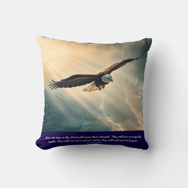 Cojín Decorativo Altura en las alas como águilas | (Anverso)