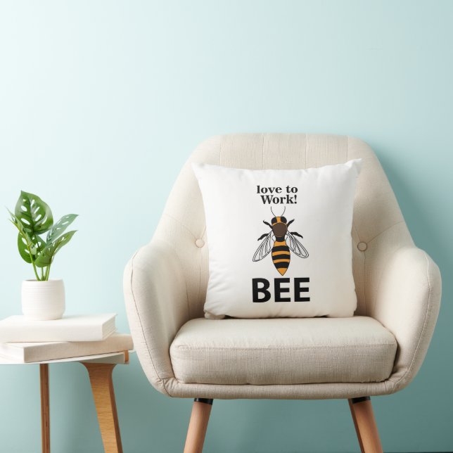 Cojín Decorativo Ama A La Abeja Del Trabajo (Silla)