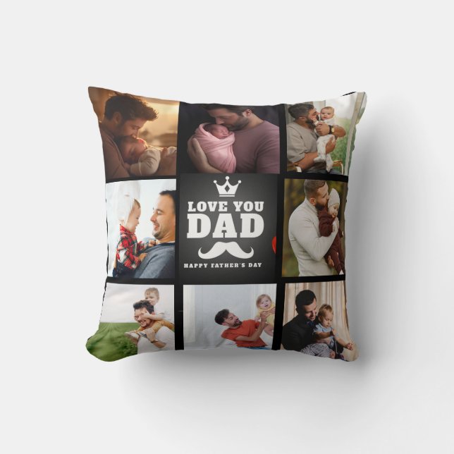 Cojín Decorativo Ama el feliz día del padre de tu papá (Anverso)