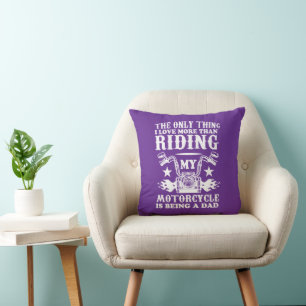 Cojín Decorativo Ama Montar en Motocicleta Papá