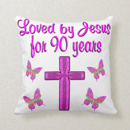 COJÍN DECORATIVO AMADO POR JESÚS POR 90 AÑOS