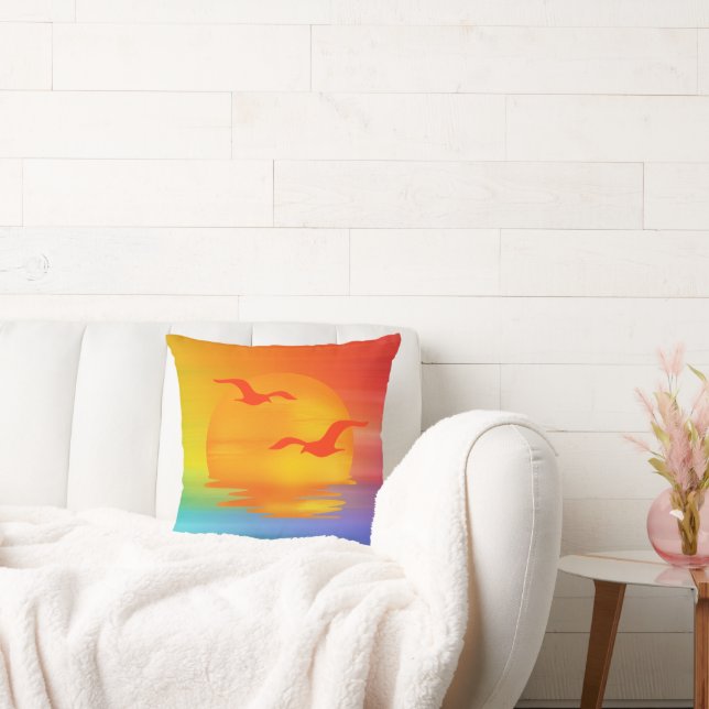 Cojín Decorativo Amanecer Arcoíris (Sofá)