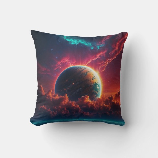 Cojín Decorativo Amanecer celeste (Anverso)