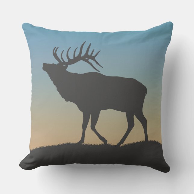 Cojín Decorativo Amanecer de Alces (Anverso)