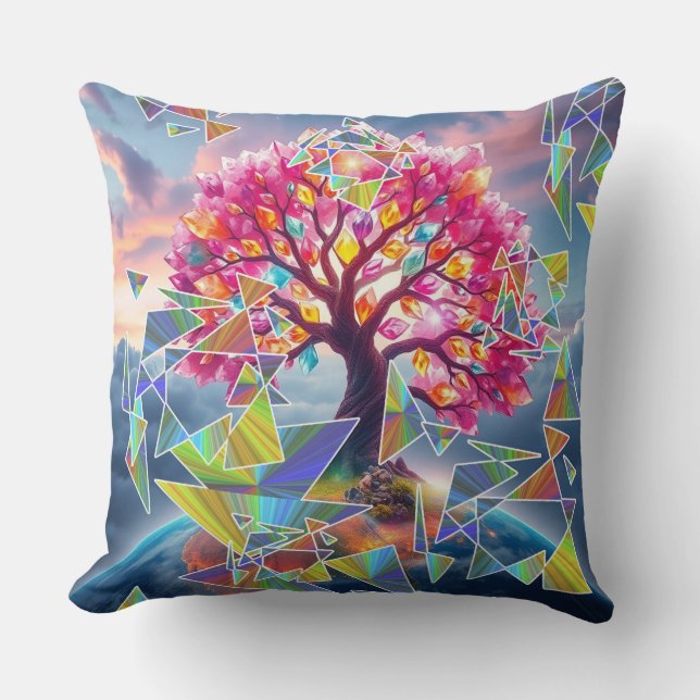 Cojín Decorativo Amanecer de árbol (Anverso)