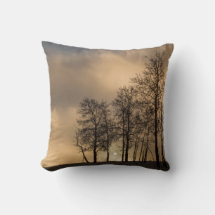 Cojín Decorativo Amanecer en nubes y árboles