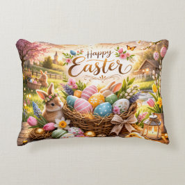 Cojín Decorativo Amanecer Radiante Feliz Pascua