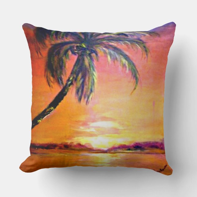 Cojín Decorativo Amanecer tropical (Anverso)