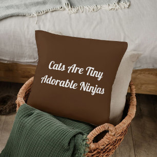 Cojín Decorativo Amante de Animales Mascota Gato Divertido Cita Mar