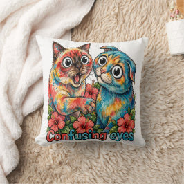 Cojín Decorativo Amante de gato lindo gato divertido Siamés y Chart