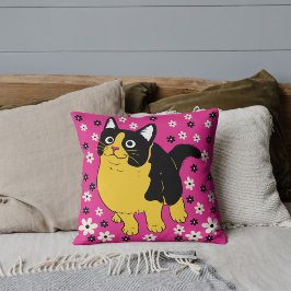 Cojín Decorativo Amante de gatos modernos amigos de mascotas patrón