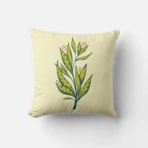 Cojín Decorativo Amante de la naturaleza del arte botánico de la pl