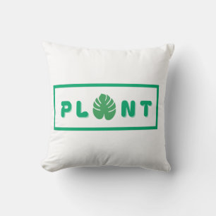 Cojín Decorativo amante de las plantas con un corazón verde
