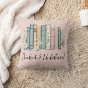 Cojín Decorativo Amante de Libros Reservados Personalizados y Sin M
