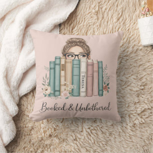 Cojín Decorativo Amante de Libros Reservados Personalizados y Sin M