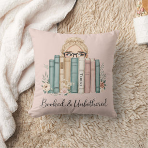 Cojín Decorativo Amante de Libros Reservados Personalizados y Sin M