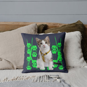 Cojín Decorativo Amante de los gatos amigos de las mascotas persona
