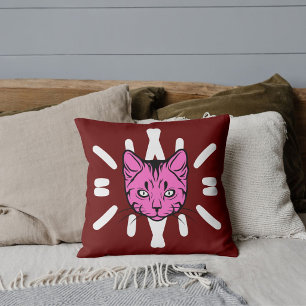 Cojín Decorativo Amante de los gatos Mamá de mascota Lindo Blanco R