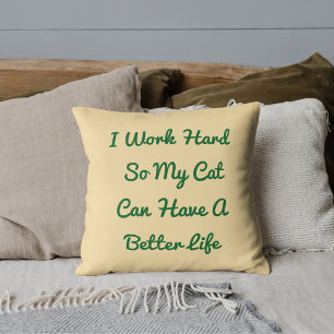 Cojín Decorativo Amante de Mascotas Personalizado Lindo Gato Frase 