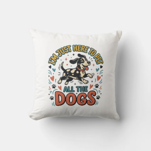 Cojín Decorativo Amante de Perros Divertido Mascota Vintage Diseño