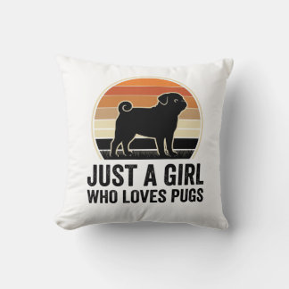 Cojín Decorativo Amante De Pug Vintage Solo Una Camiseta De Perro D