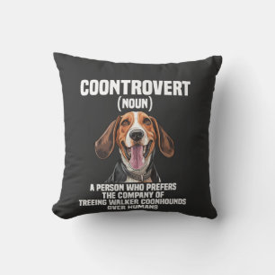 Cojín Decorativo Amante del Coonhound Walker Treeing Perro Coontrov