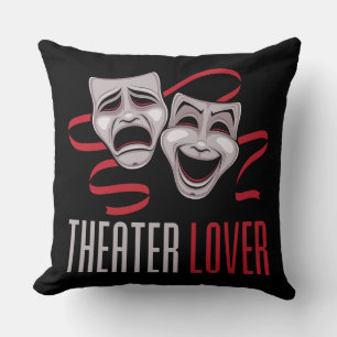 Cojín Decorativo Amante del Teatro de Comedia y Tragedia
