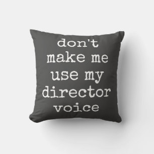 Cojín Decorativo Amante del Teatro Divertido Director Humor Cita Gr