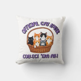 Cojín Decorativo Amante Oficial del Gato - Recolectar ‘Todos