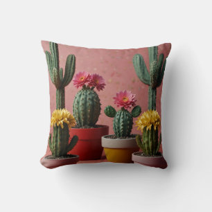 Cojín Decorativo Amantes de cactus en flor